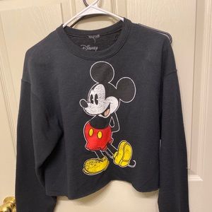 Mickey Mouse Crop Sweatershirt